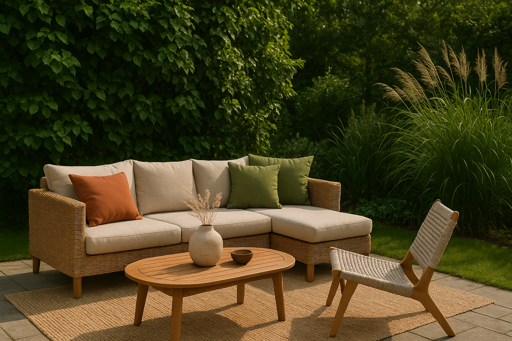 Les couleurs et matières stars pour votre salon de jardin en 2025