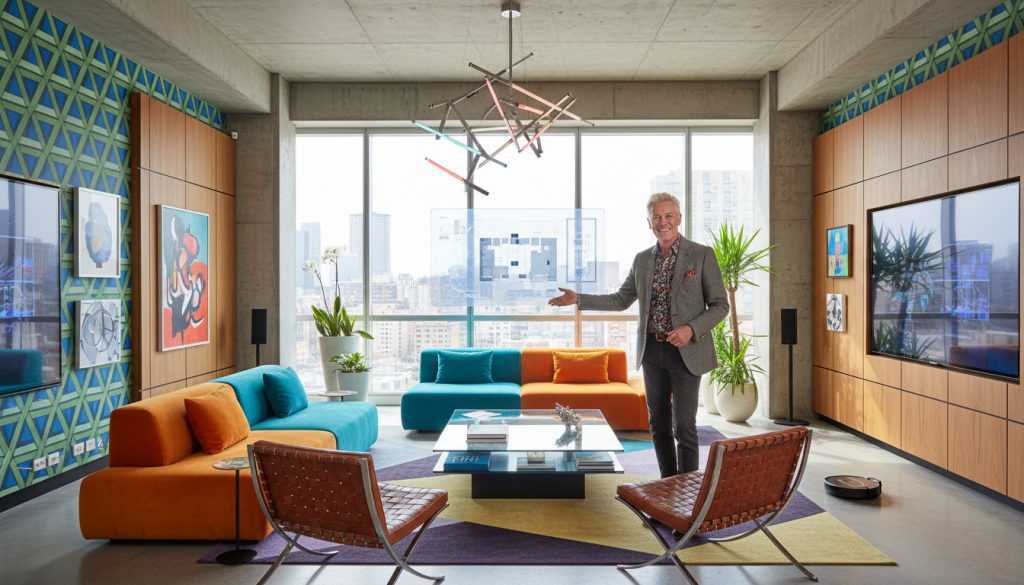 À 65 ans, ce décorateur d&rsquo;intérieur réinvente son habitat en bannissant le style gériatrique au profit d&rsquo;options surprenantes et révolutionnaires