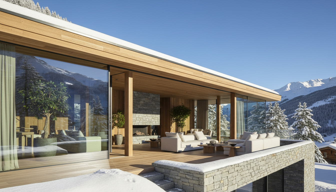 découvrez un chalet à courchevel conçu par un duo d'architectes d'intérieur, alliant design solaire et style contemporain pour une élégance unique en montagne.