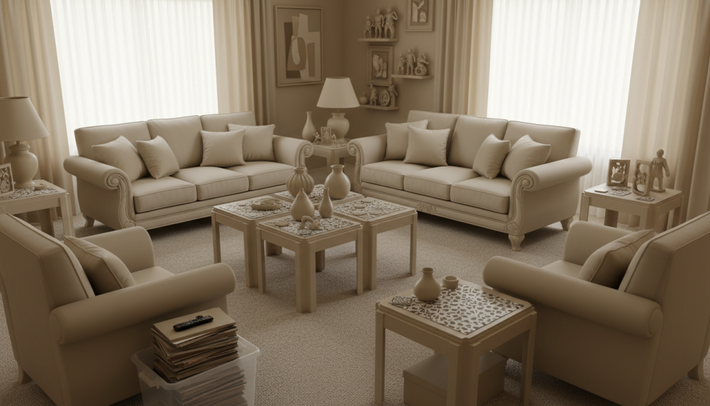 Salon 2026 : Les 3 tendances déco à fuir pour éviter un look dépassé, dont l&rsquo;omniprésence du beige