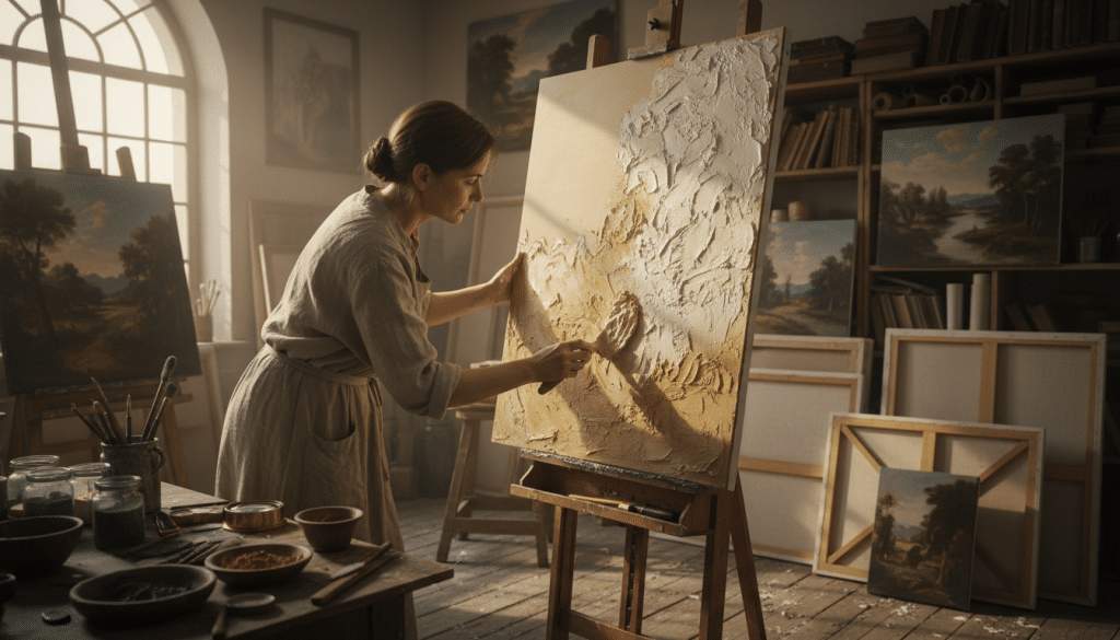 Expérience vintage : j&rsquo;ai remplacé les peintures classiques par une préparation d&rsquo;autrefois et le rendu texturé m&rsquo;a bluffé !