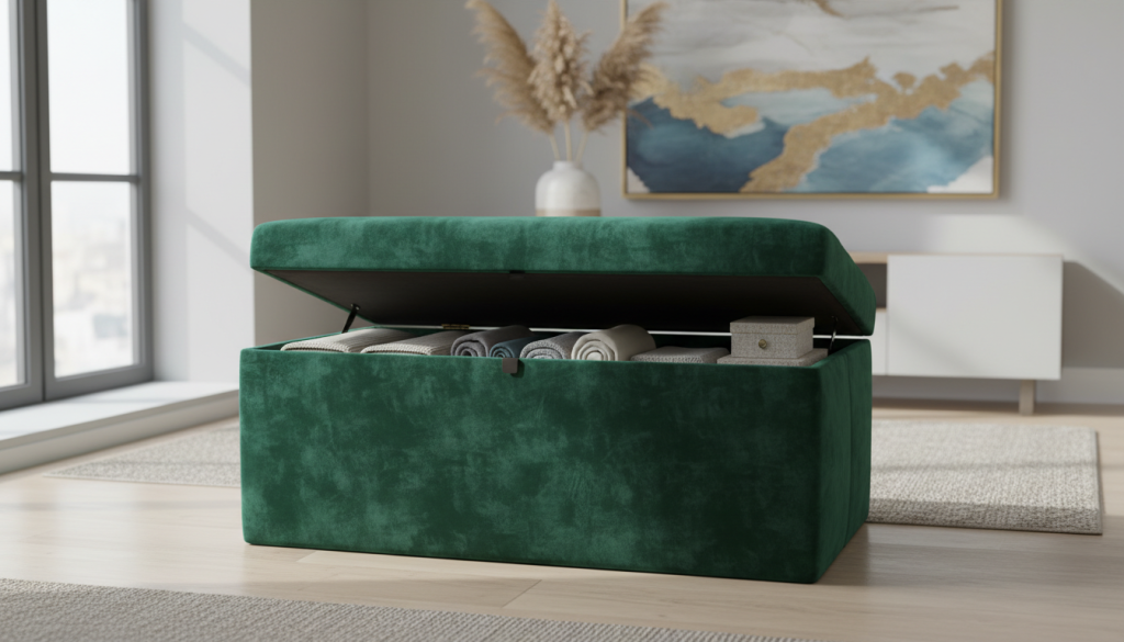 Incroyable mais vrai : ce somptueux coffre en velours à seulement 18 € est le rangement parfait à ne pas manquer !