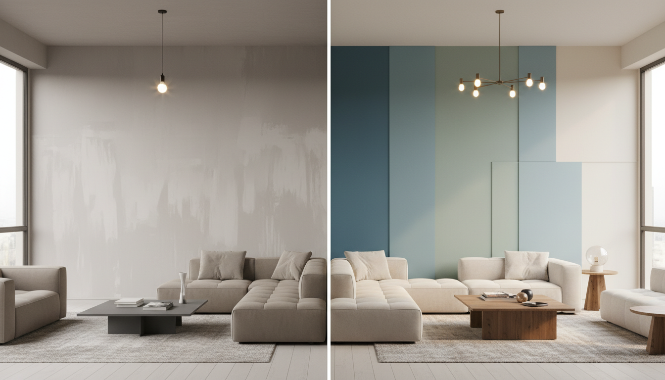 découvrez pourquoi il est préférable de ne pas peindre tout votre salon avec une seule peinture et apprenez les astuces des professionnels pour obtenir un rendu parfait et harmonieux.