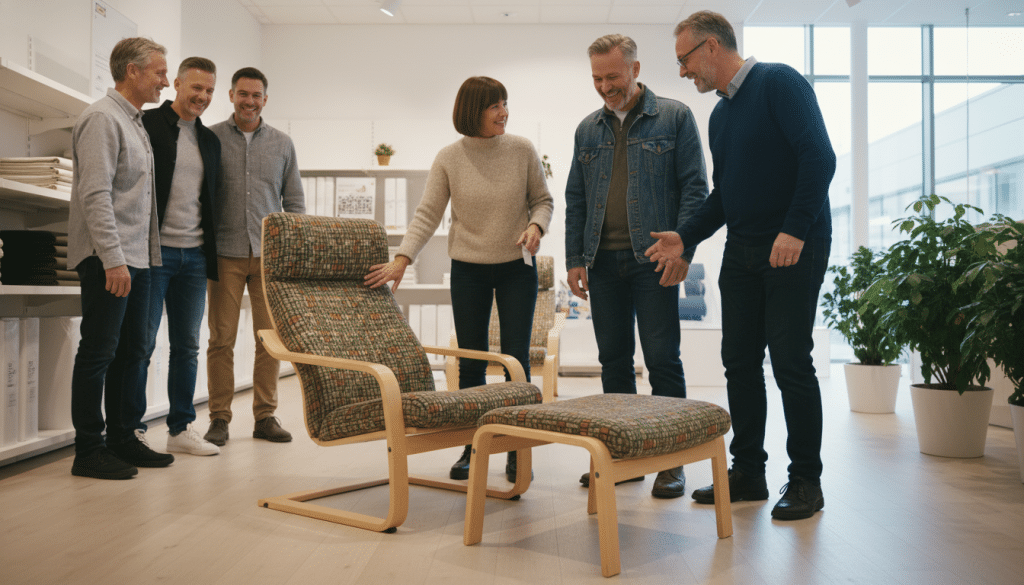Le fauteuil iconique des années 90 d&rsquo;IKEA renaît en magasin et ravit les nostalgiques de la première heure