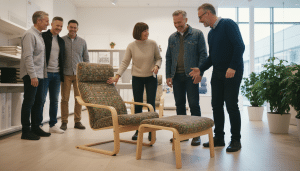 découvrez le retour en magasin du fauteuil iconique des années 90 d'ikea, une pièce vintage qui ravit les nostalgiques et apporte une touche rétro à votre intérieur.