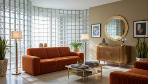 découvrez comment les pavés de verre, le laiton et le velours côtelé, emblèmes kitsch des années 80, retrouvent aujourd'hui une valeur insoupçonnée et un charme unique.