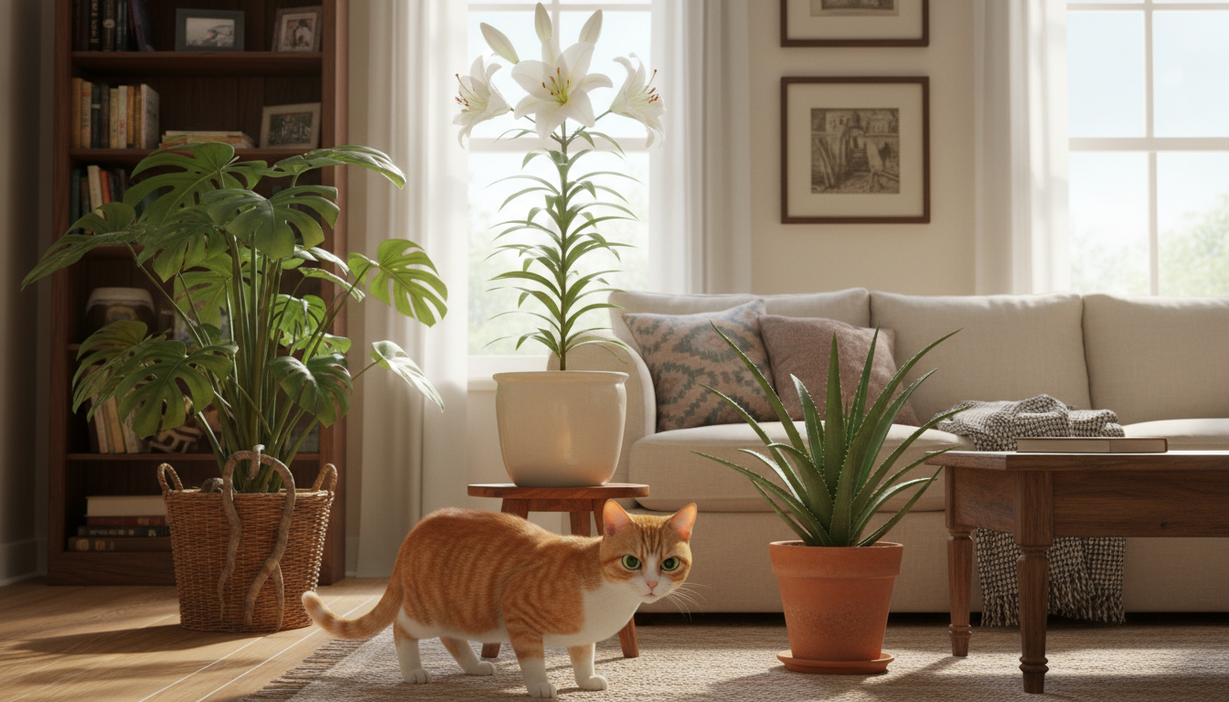 découvrez pourquoi certaines plantes d'intérieur populaires comme le lys, le monstera et l'aloe vera peuvent être dangereuses pour la santé de votre chat et comment protéger votre animal.