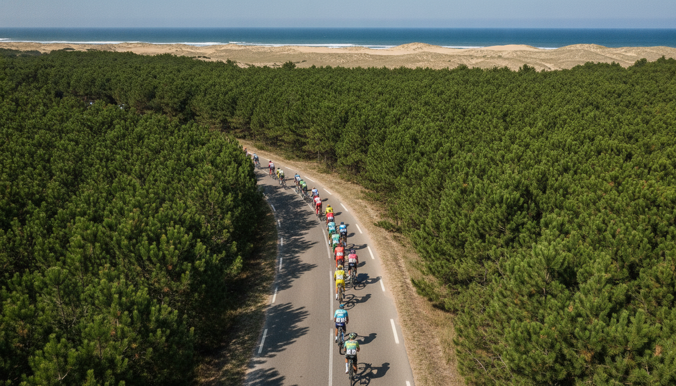 découvrez l'étape 7 du tour de france 2026 à travers une immersion télévisuelle dans les paysages emblématiques des landes, entre nature préservée et traditions locales.
