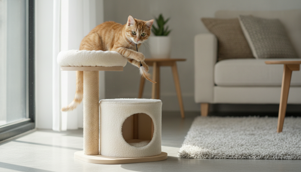 Découvrez le plus petit arbre à chat du moment, disponible à moins de 18 € sur ce site méconnu ce week-end !
